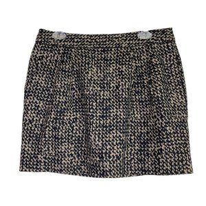 Gap Lined Fashion Skirt Womens 8 Black Gray Pockets Pleated Formal Career Wear
